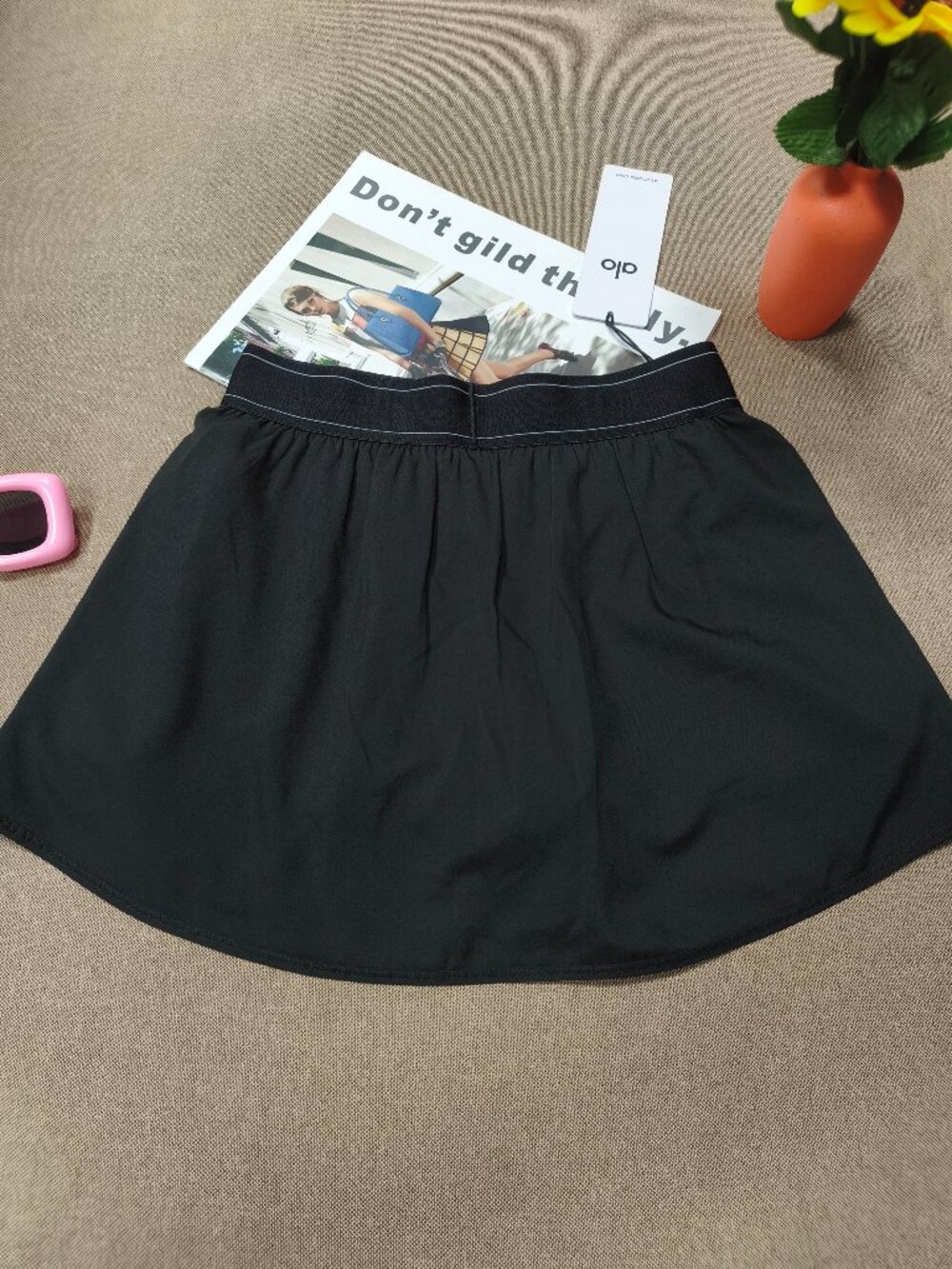 Summer Athleisure Look⏩NWT Black Alo Yoga Tennis Mini Skirt🤩Best choice - Picture 3 of 7